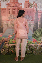 Mulmul Chikankari Pink Short Top