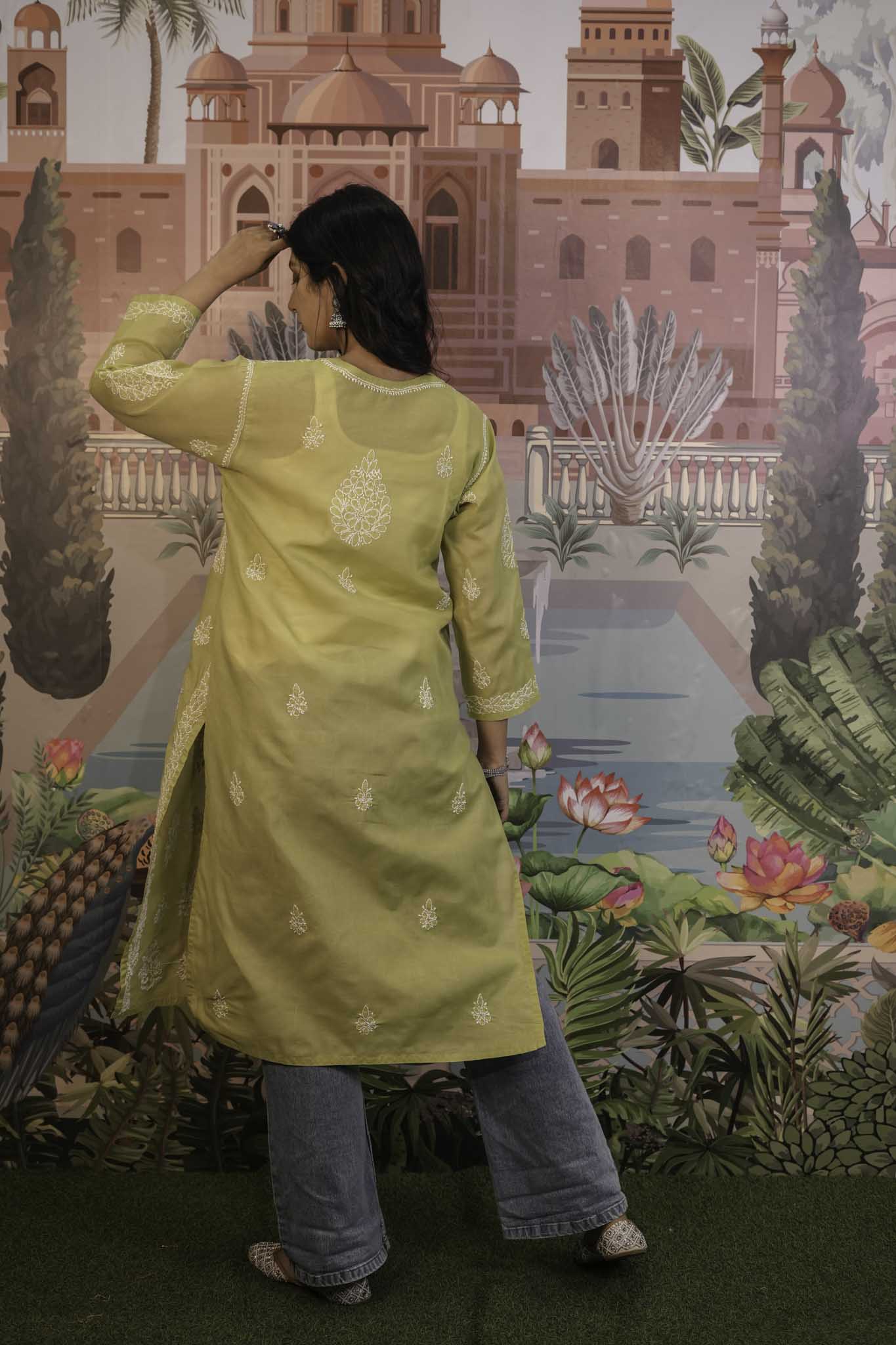 Cotton Voile Chikankari Kurti