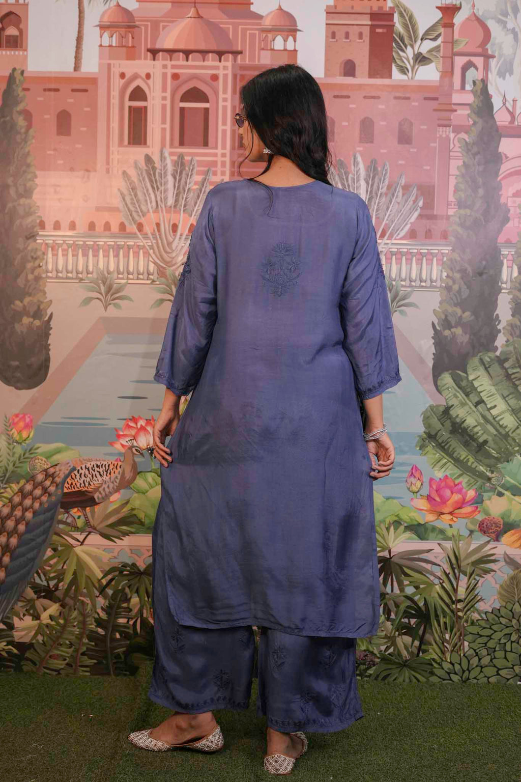 Muslin Chikankari Co-ord Set