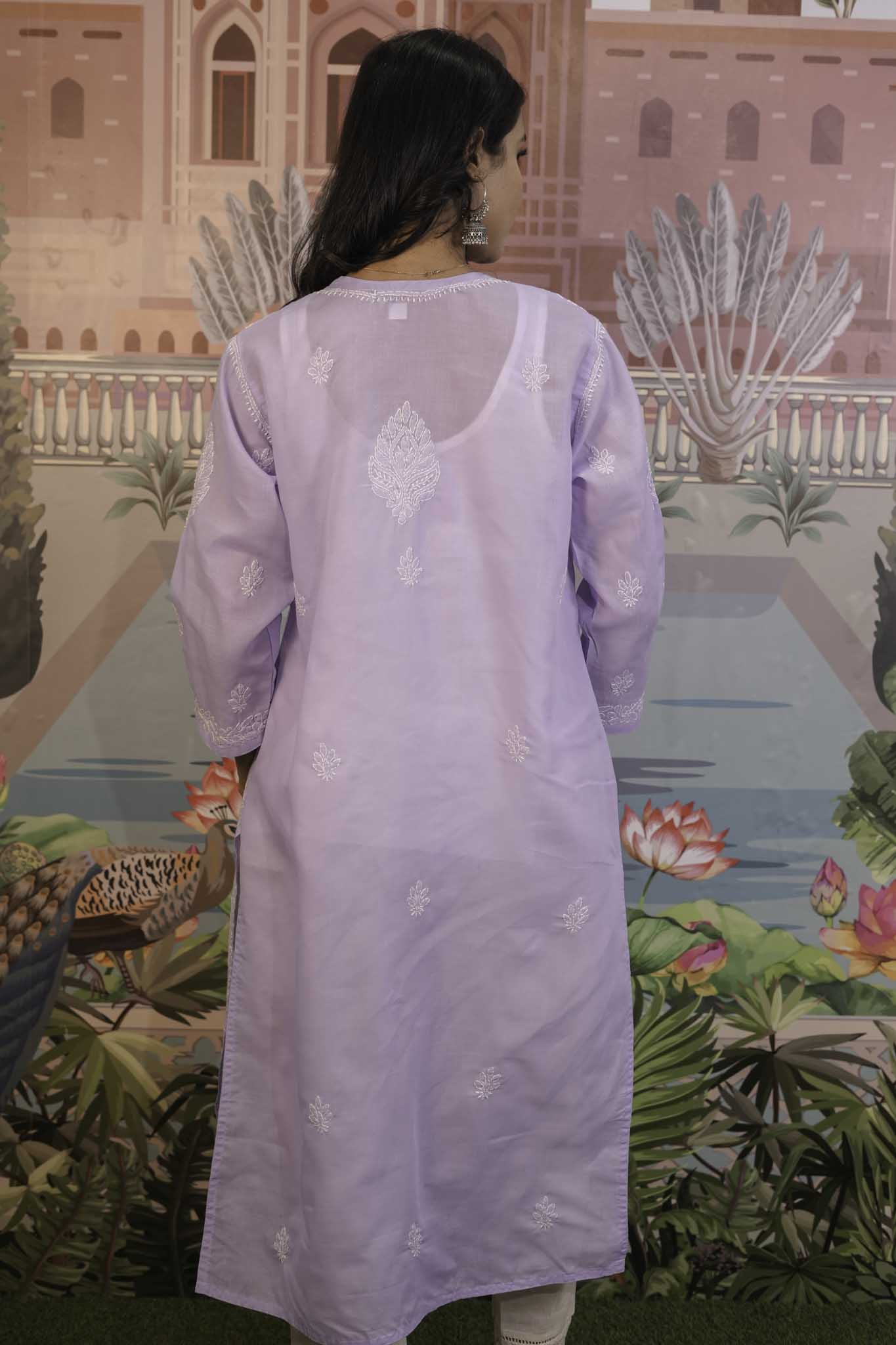 Cotton Voile Chikankari Kurti