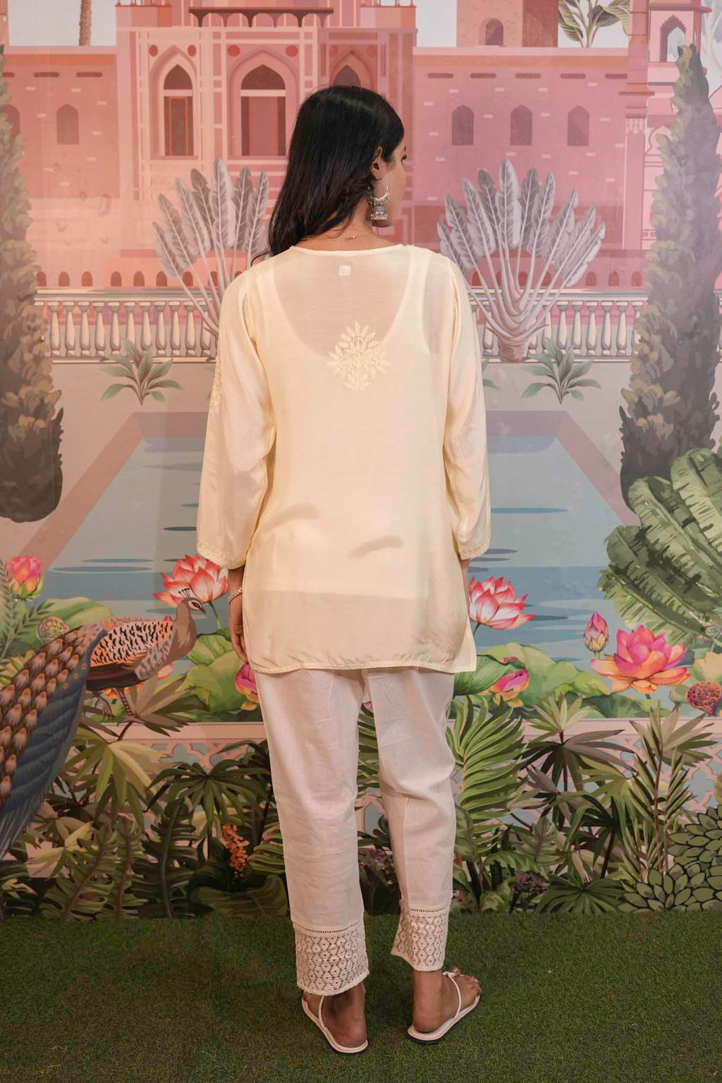 Muslin Chikankari Short Kurti