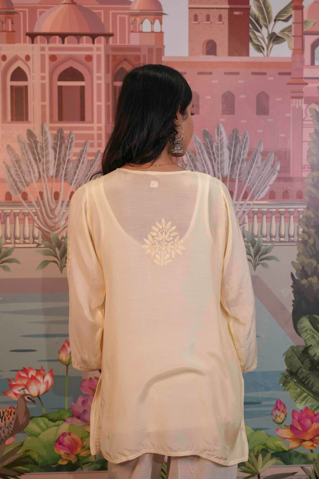 Muslin Chikankari Short Kurti
