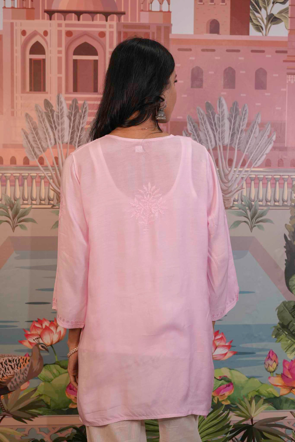 Muslin Chikankari Short Kurti