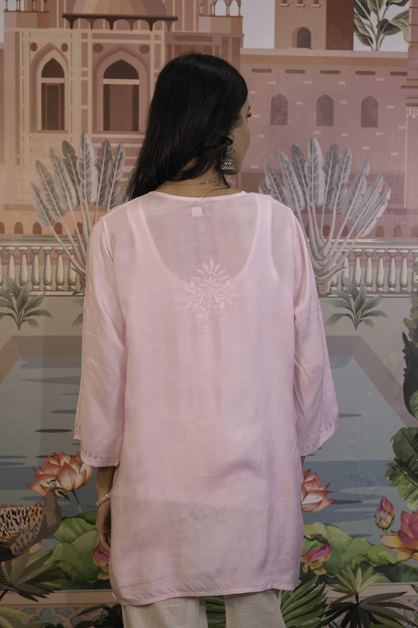 Muslin Chikankari Short Kurti