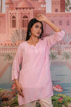Muslin Chikankari Short Kurti