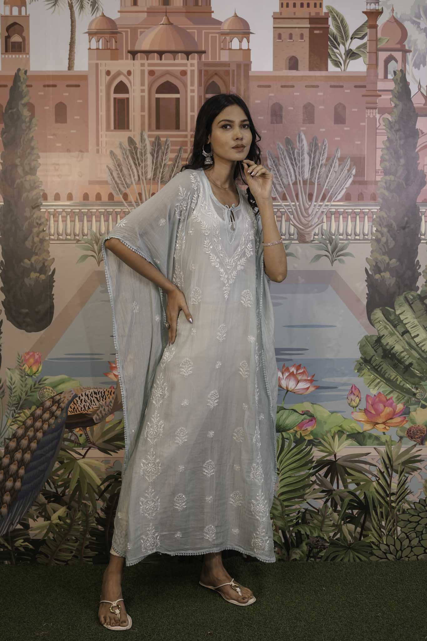 Chikankari Kaftan