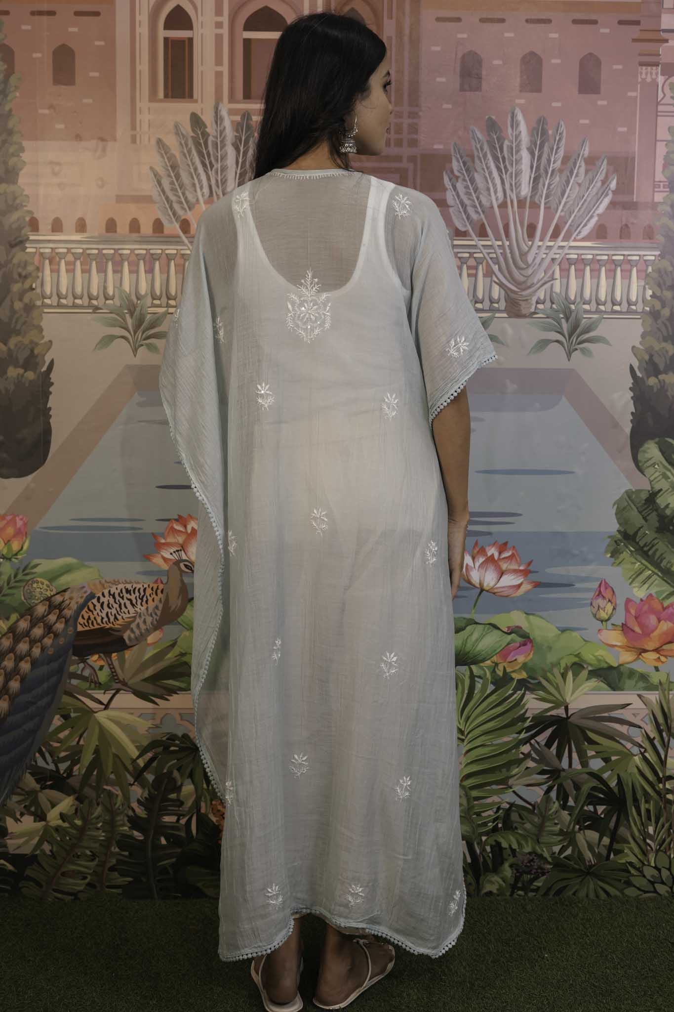 Chikankari Kaftan
