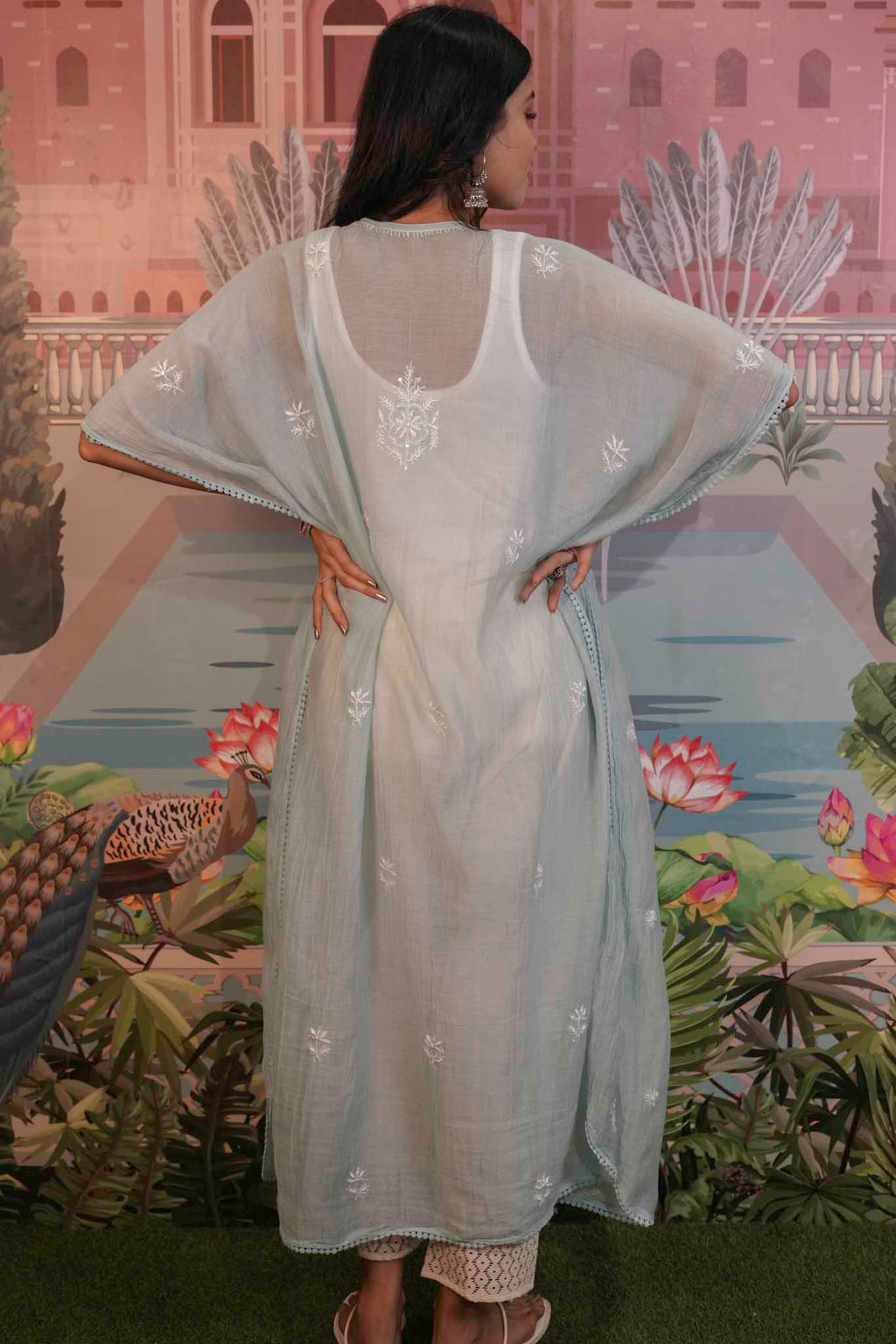 Chikankari Kaftan