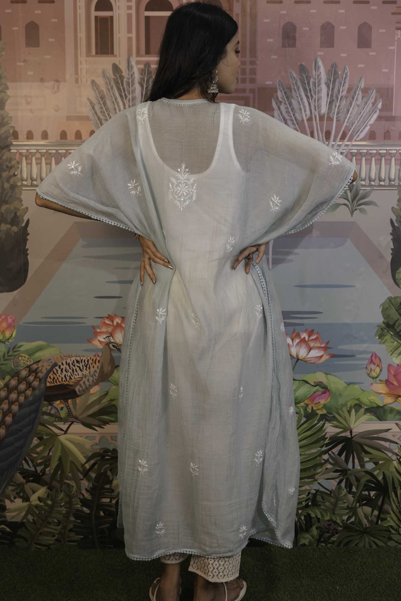 Chikankari Kaftan