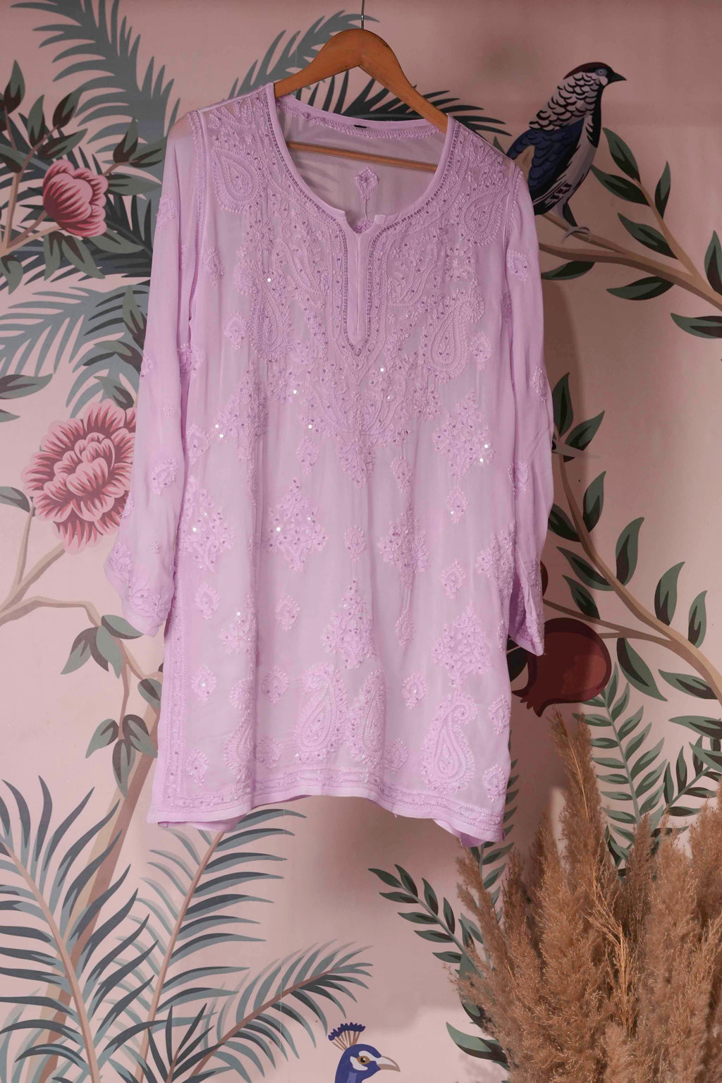 Georgette Beaded Chikankari Kurti
