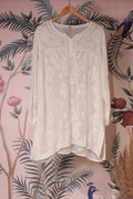 Georgette Beaded Lemon Chikankari Kurti