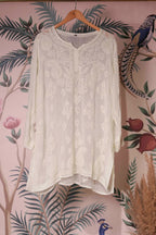 Georgette Beaded Lemon Chikankari Kurti