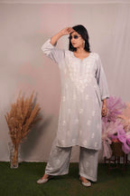 Rayon Chikankari Co-ord Set